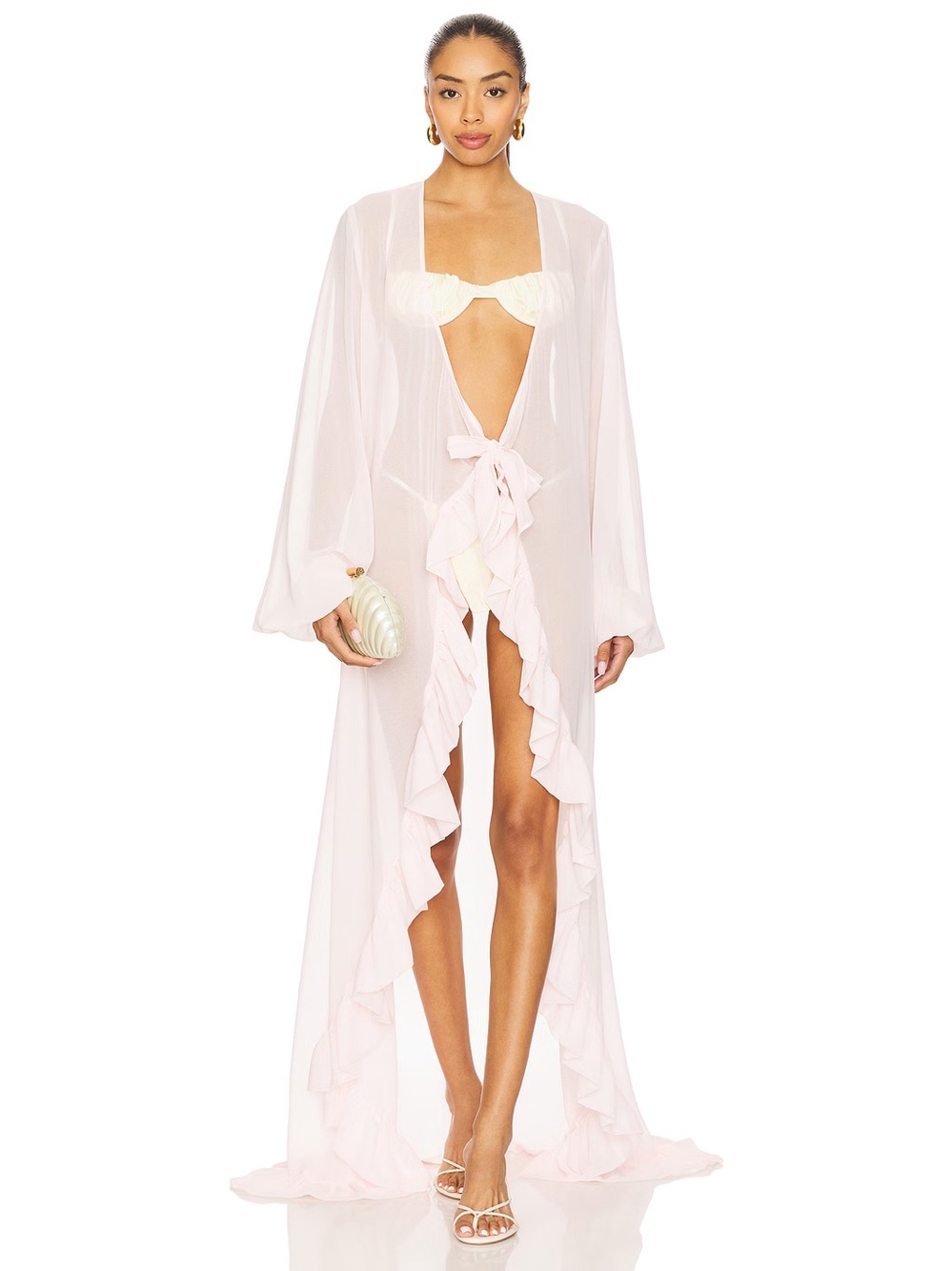 CAROLINE CONSTAS Charlize Coverup in White